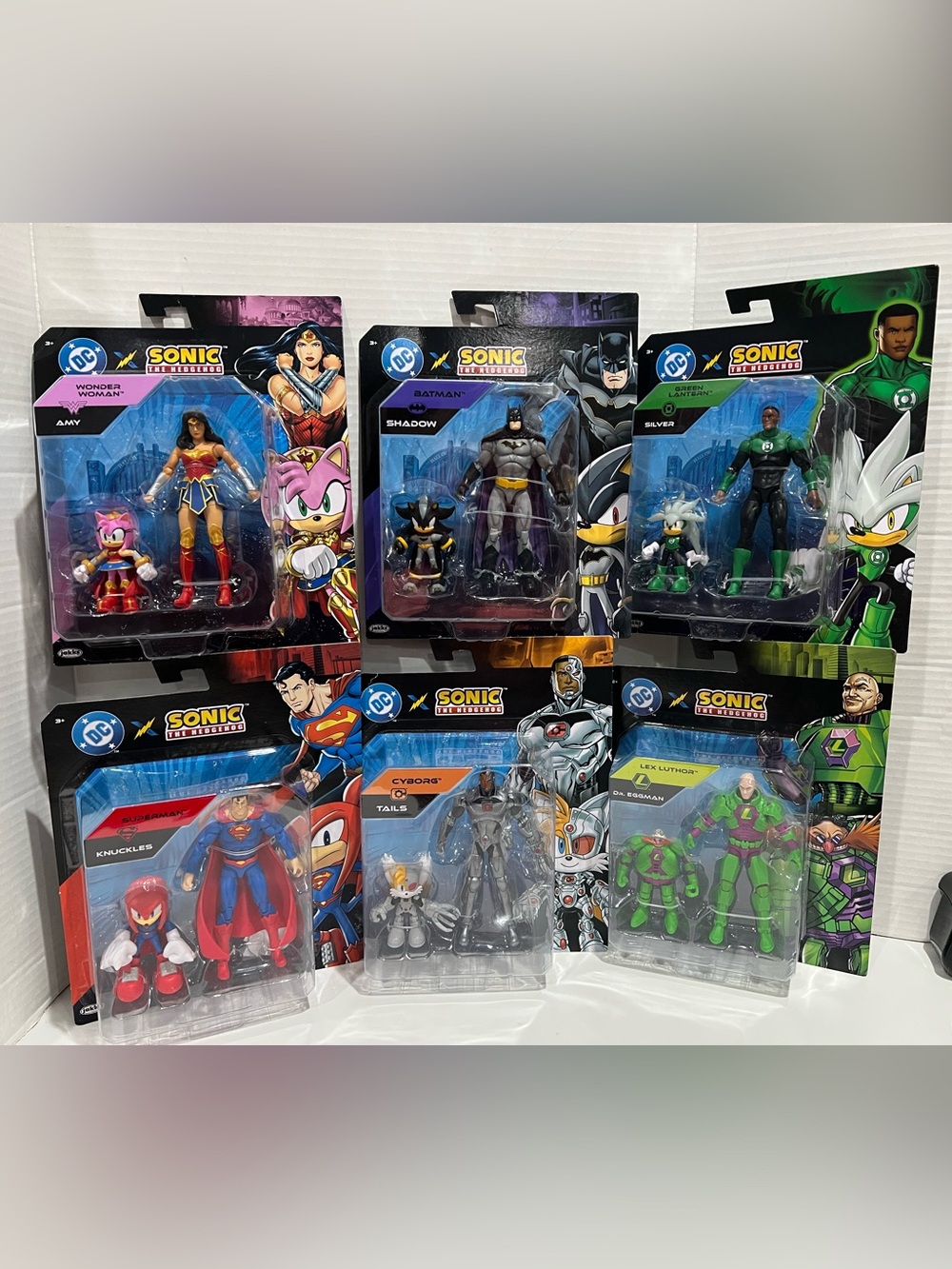 6-pc LOT: DC x Sonic the Hedgehog Action Figures Jakks Pacific NEW!